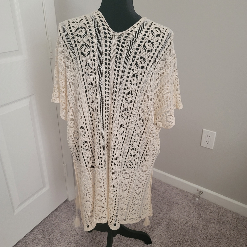 Crochet Swim Cover Up OS - Picture 2 of 3
